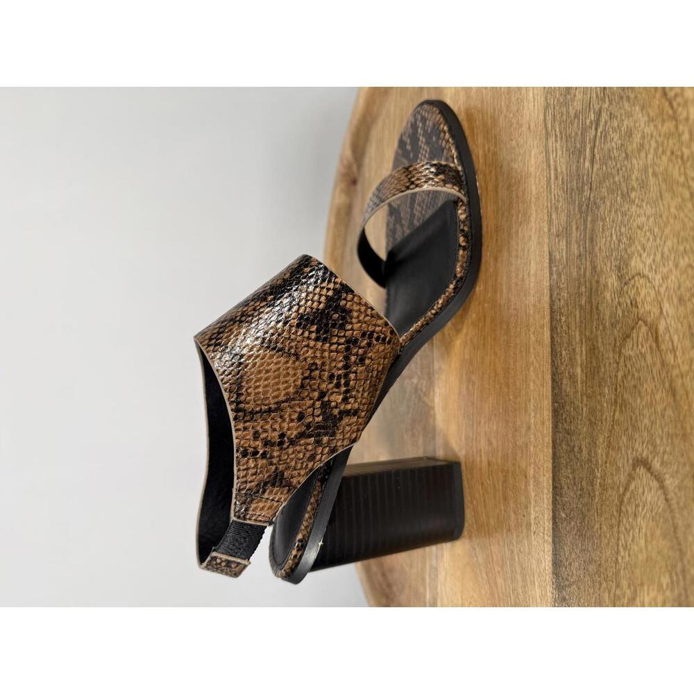 French Connection Women's Lori Sandals In Snakeskin Print Size 9 NWB - Picture 12 of 13